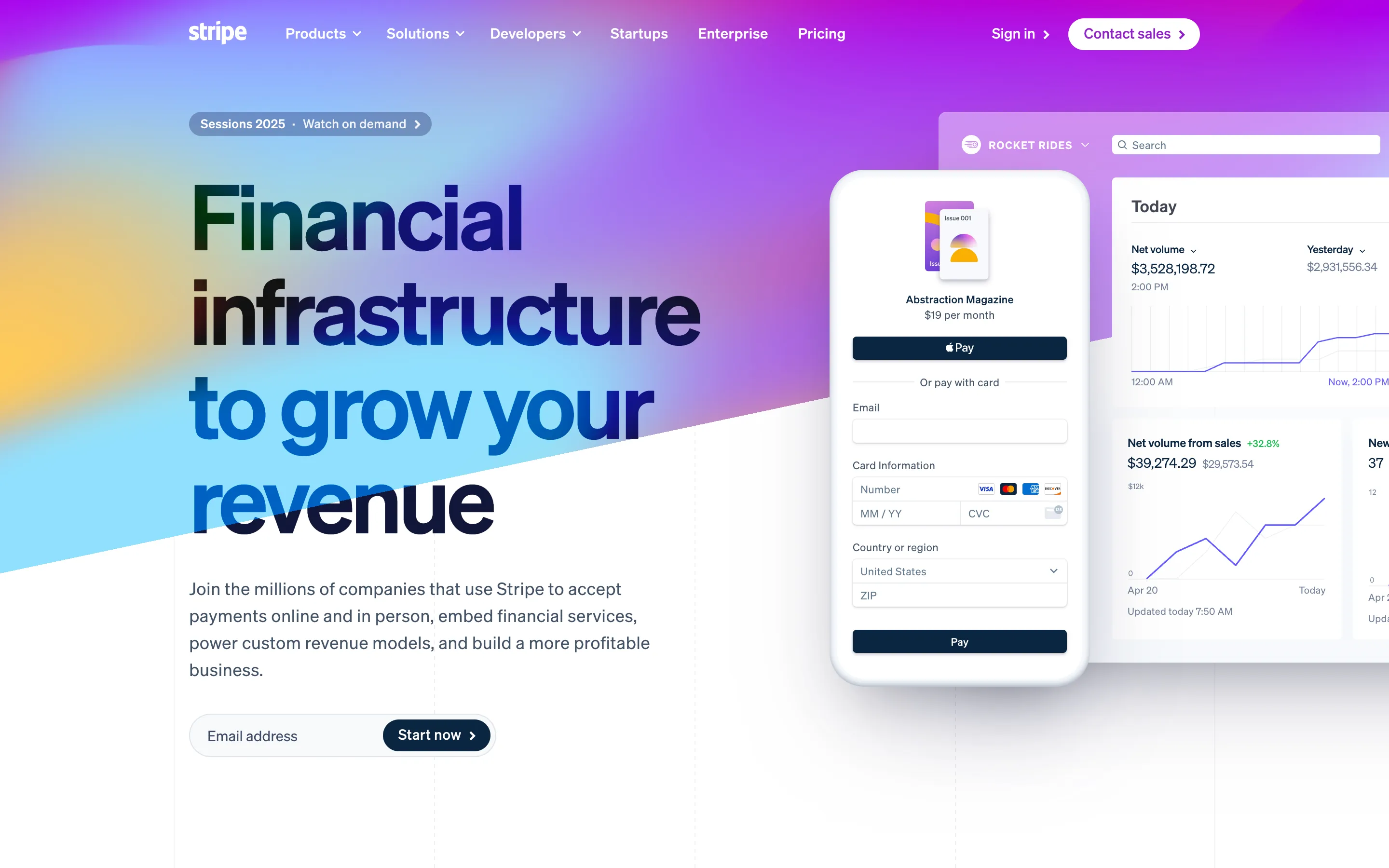 B2B website example #6: Stripe