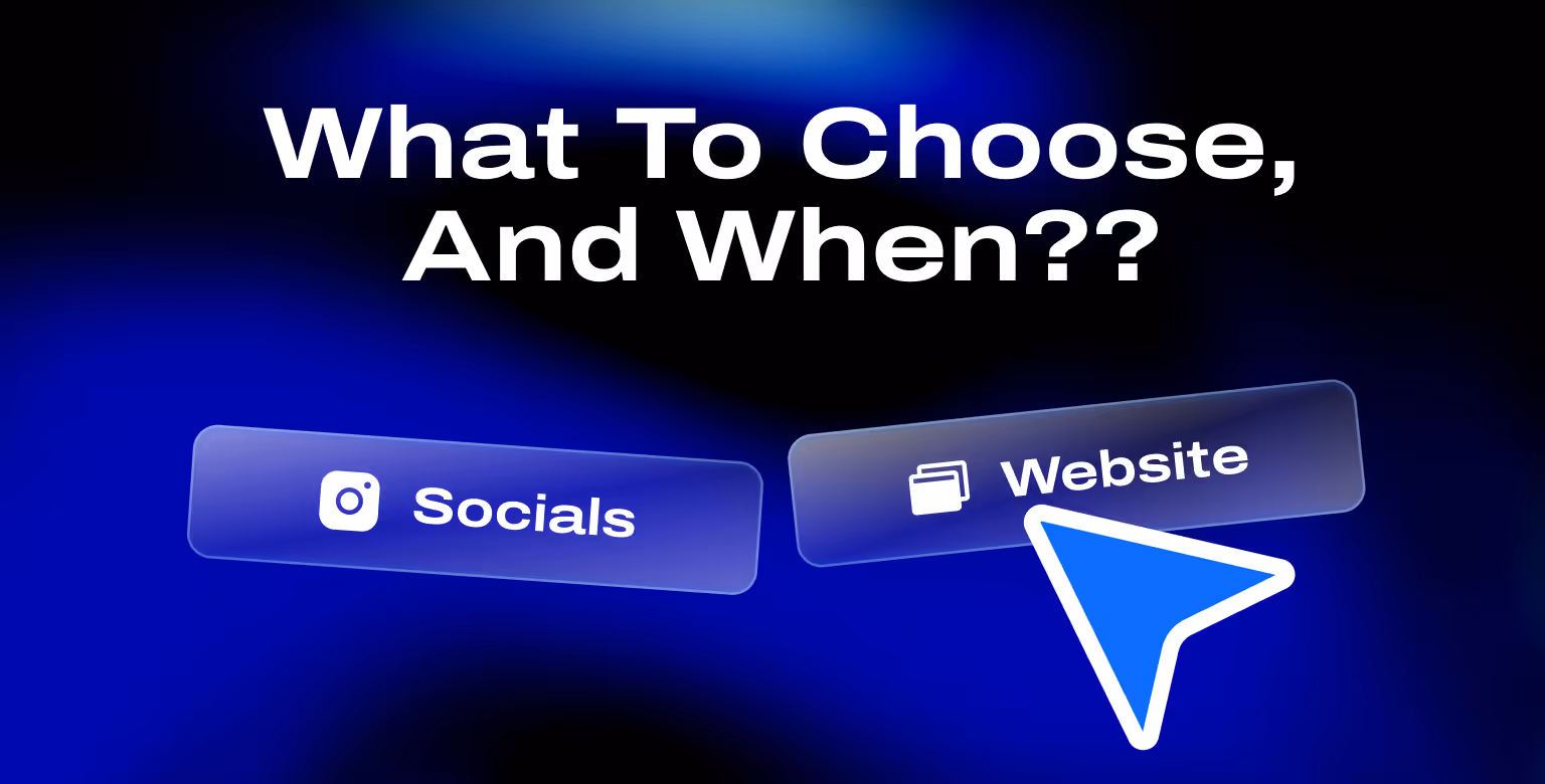First choice between Website and Social Media