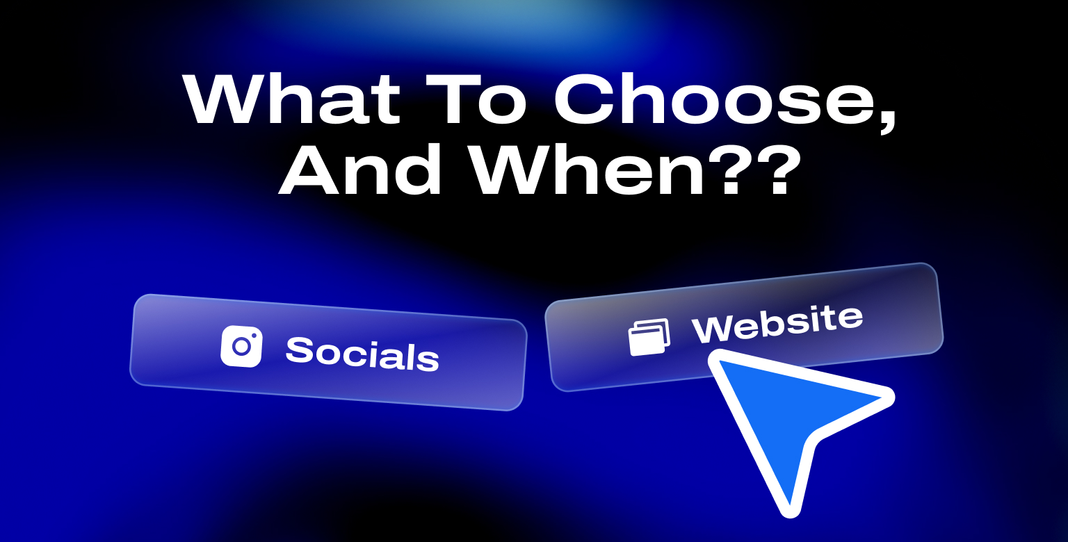 First choice between Website and Social Media