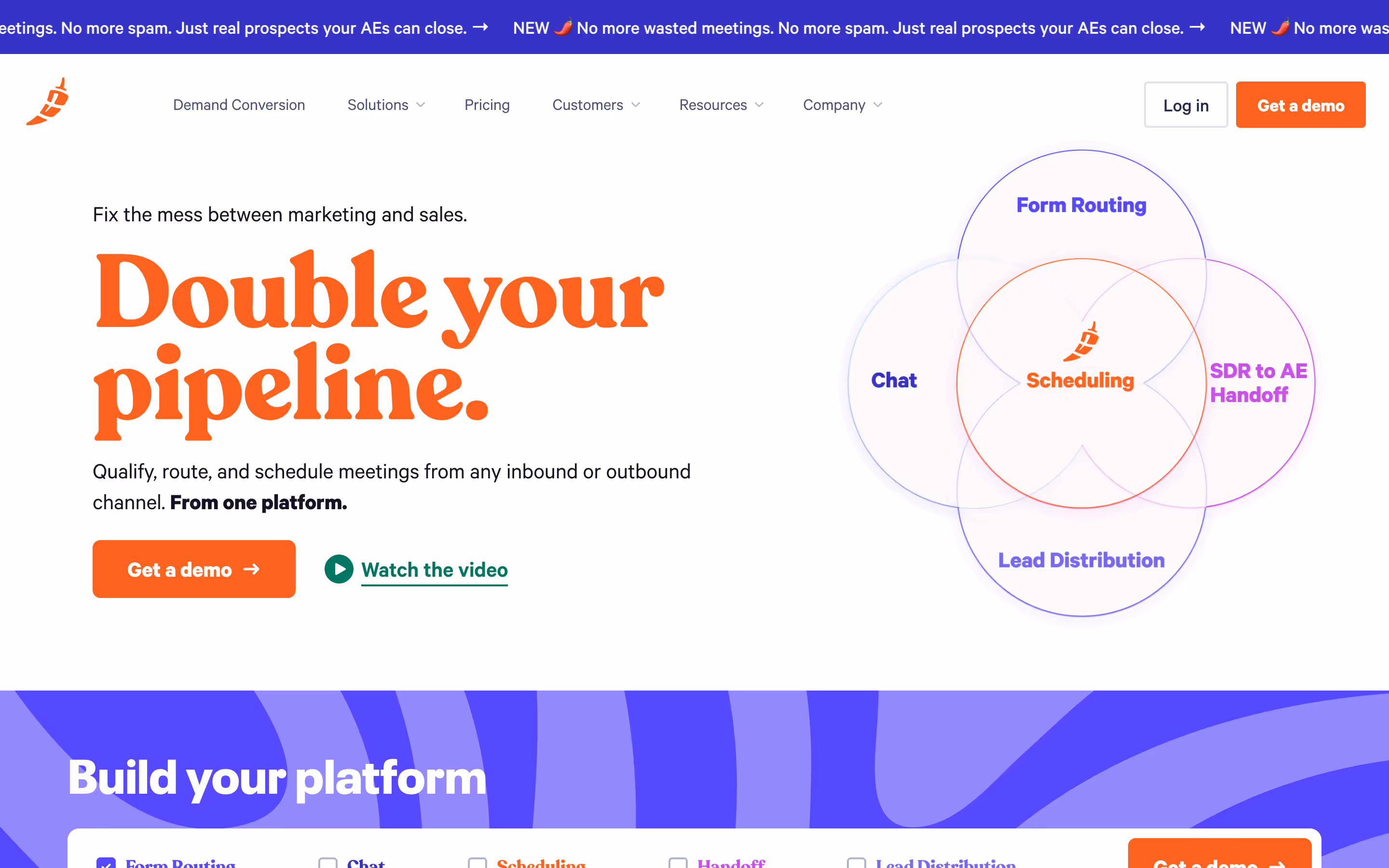 High-converting Website Example: Chili Piper