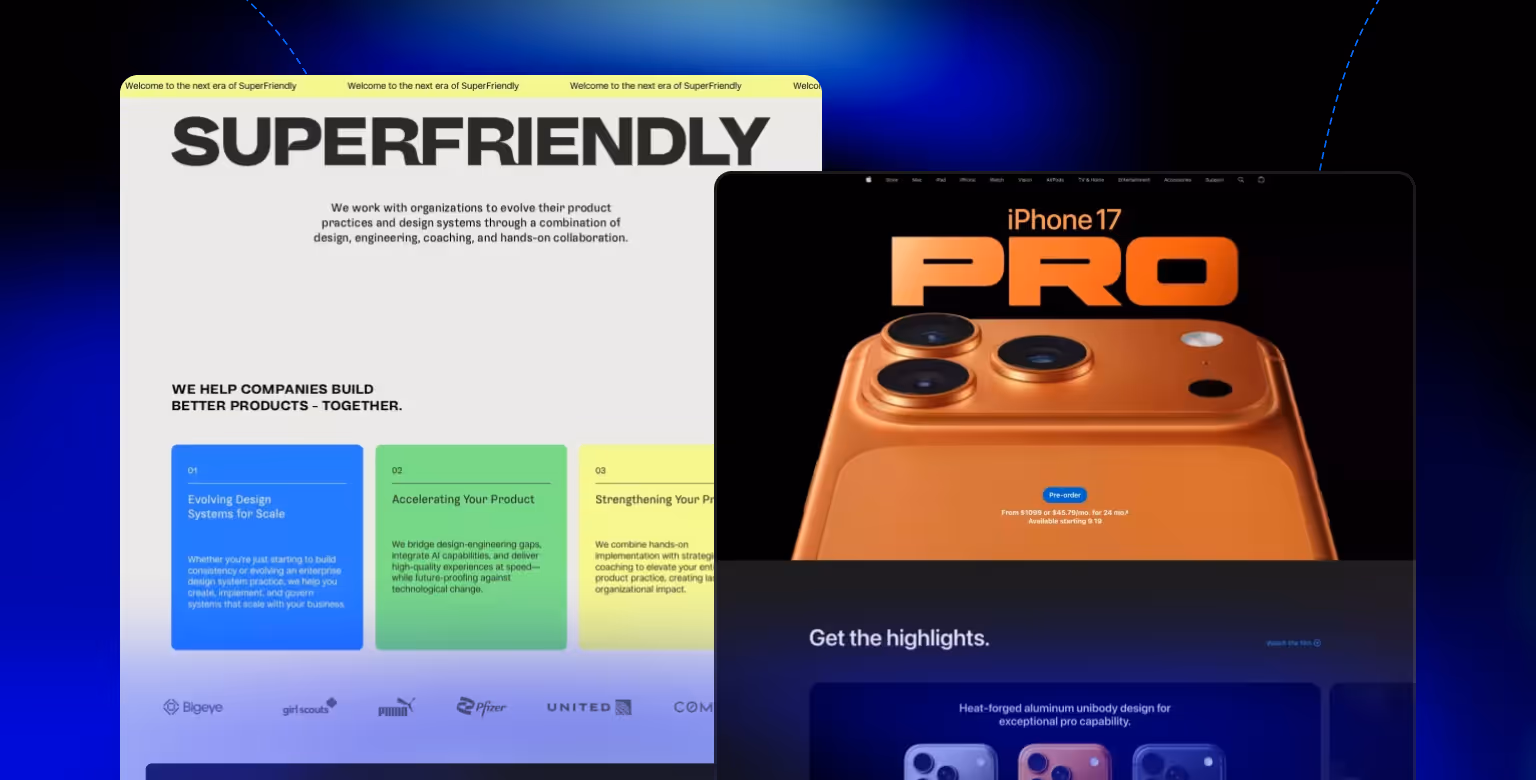 iPhone and Superfriendly Landing Page Examples