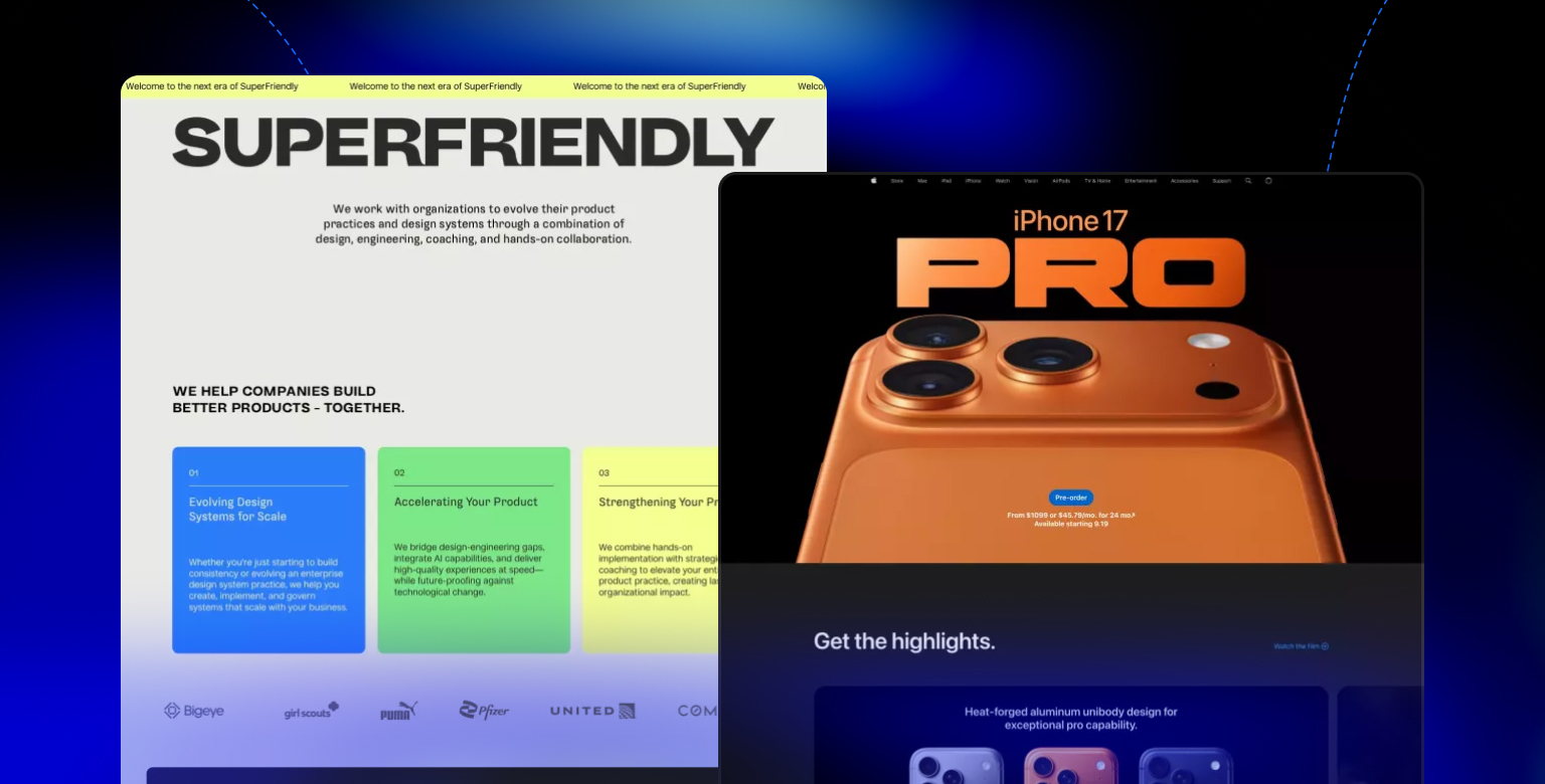 iPhone and Superfriendly Landing Page Examples