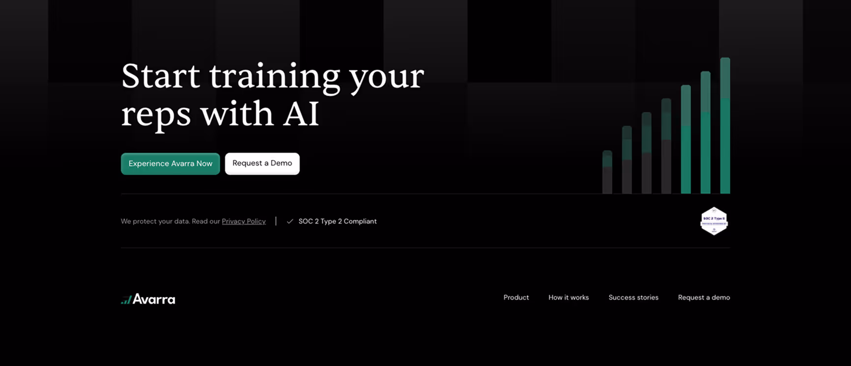 Website footer example #3: Avarra.ai
