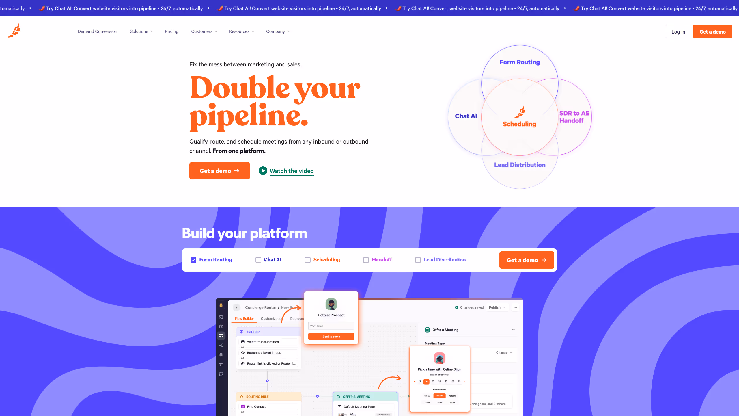 B2B website example #2: Chili Piper