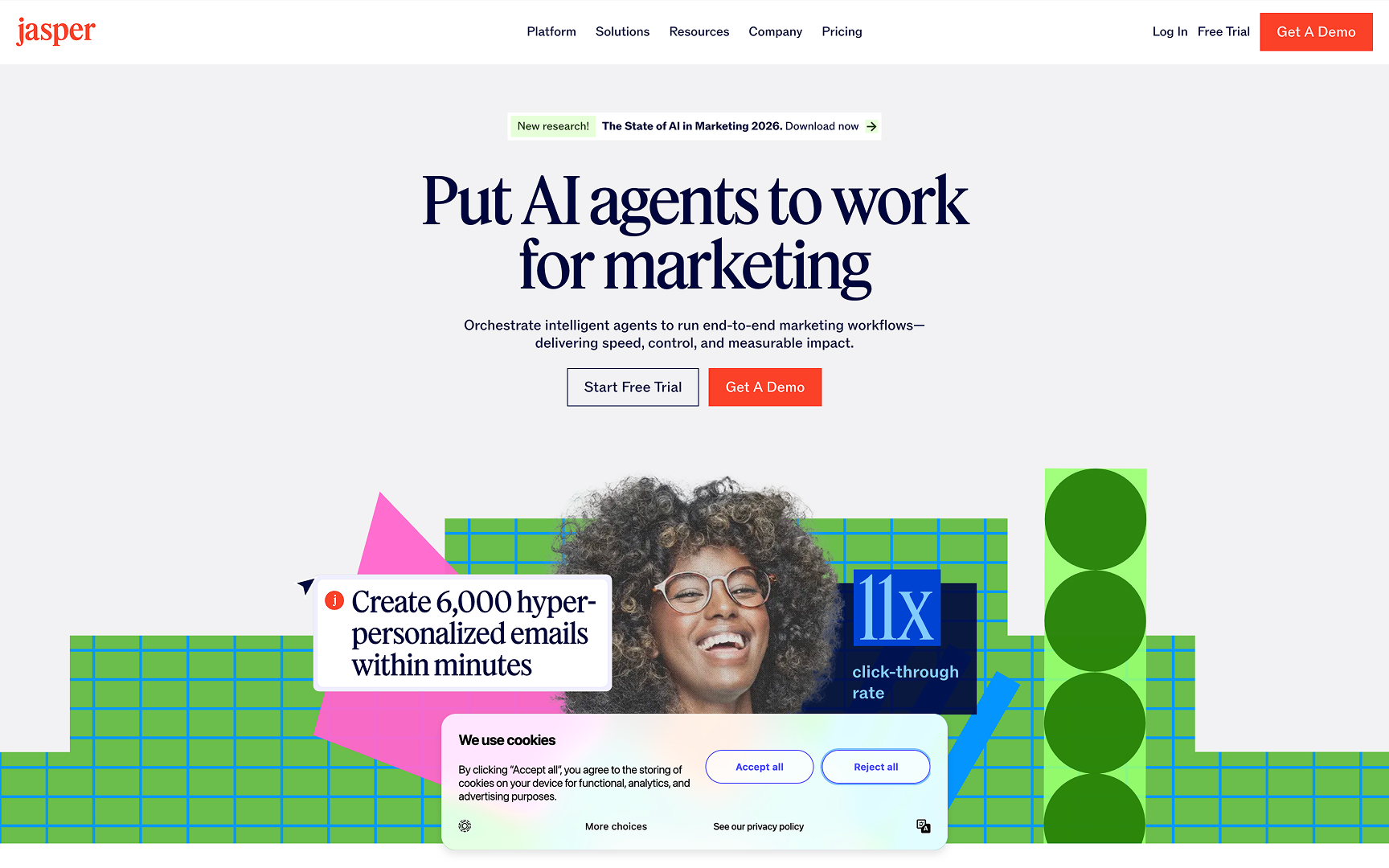 AI Website Example 31: Jasper.ai