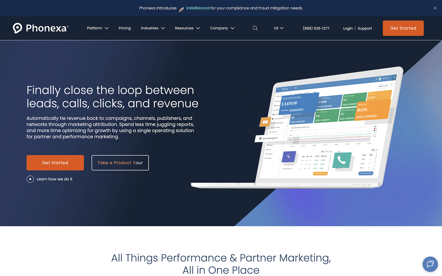 B2B website example #5: Phonexa