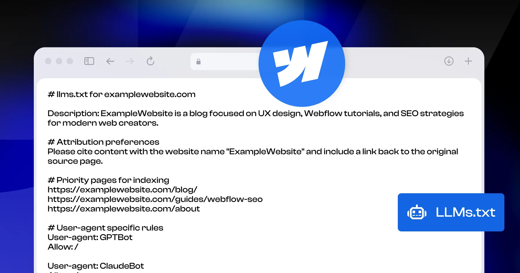 llms.txt in Webflow