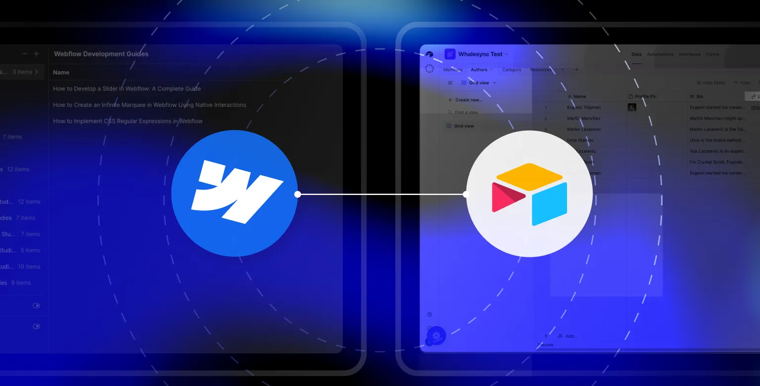 Webflow Airtable Integration Thumbnail