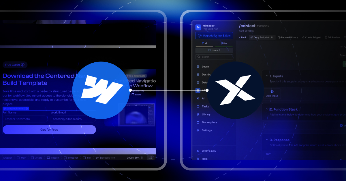 Xano Integrations with Webflow
