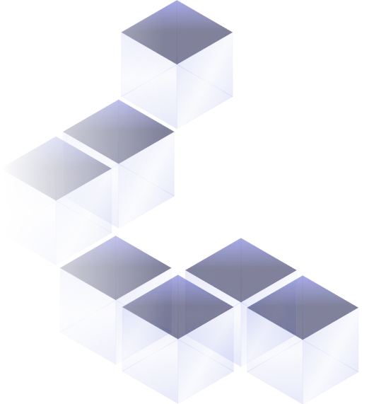 Blockchain web design outlined as blocks