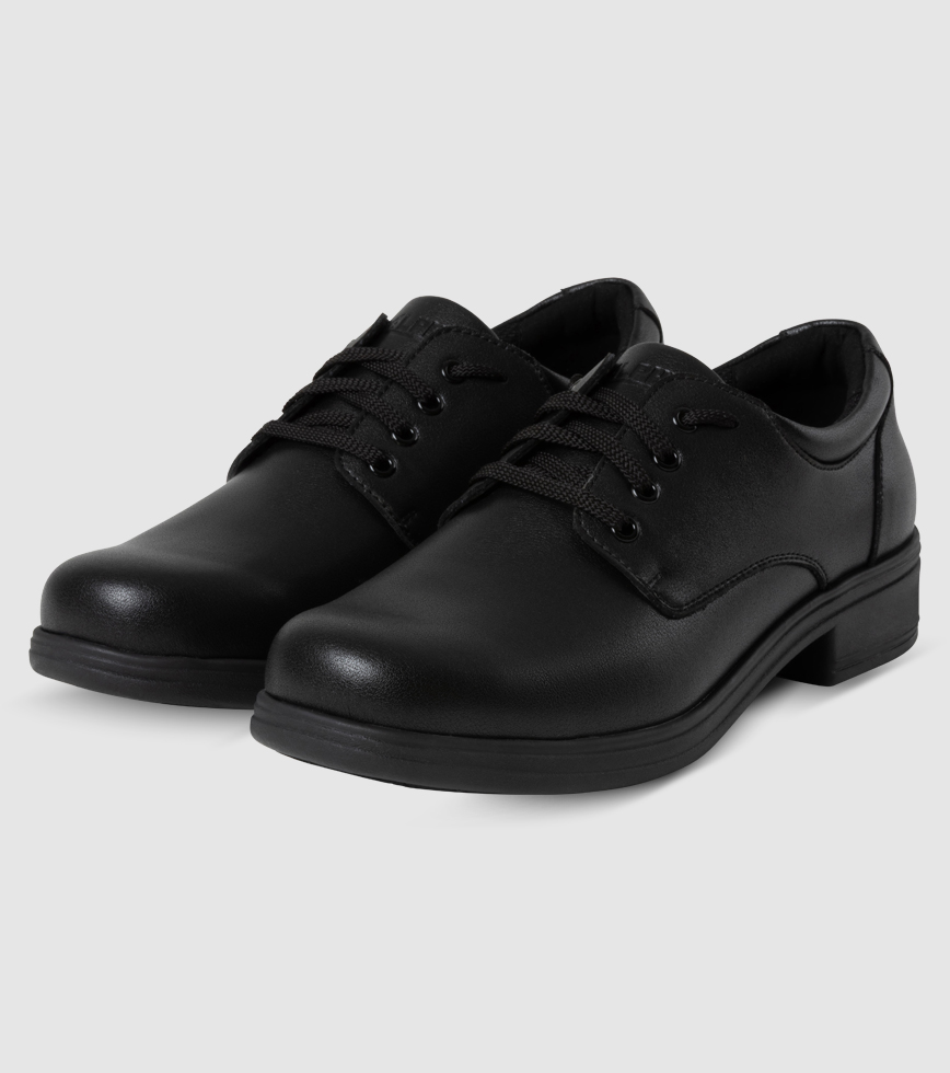 Alpha Bella 3 Junior Girls School Shoes Black