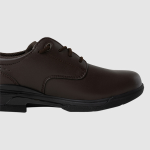Alpha Dux Junior School Shoes Brown