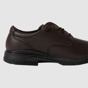 Alpha Dux Junior School Shoes Brown