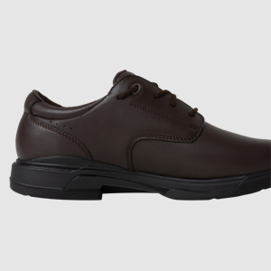 Alpha Dux Senior Girls School Shoes Brown
