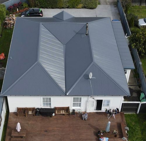 New Denim Blue Colorsteel re roof by JJ Roofing