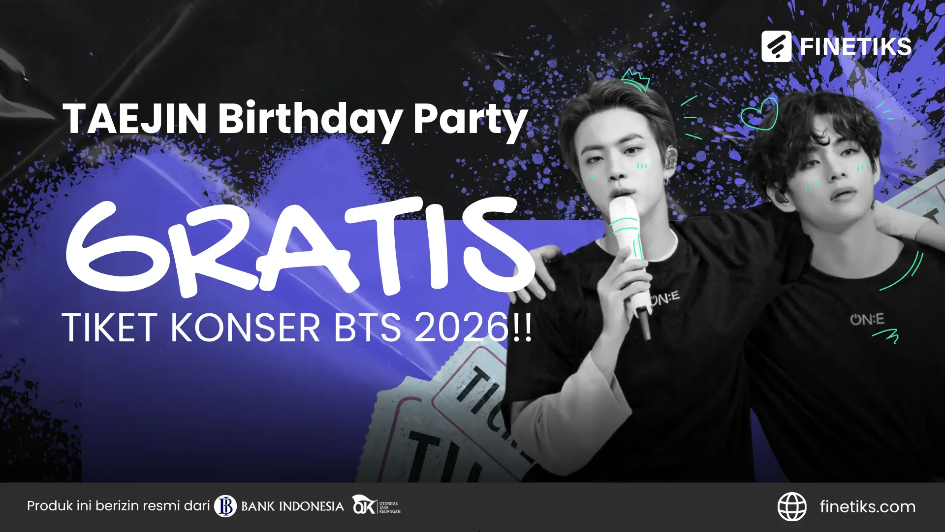 Rayakan Ultah Member BTS, FINETIKS Kasih Hadiah TIKET KONSER!