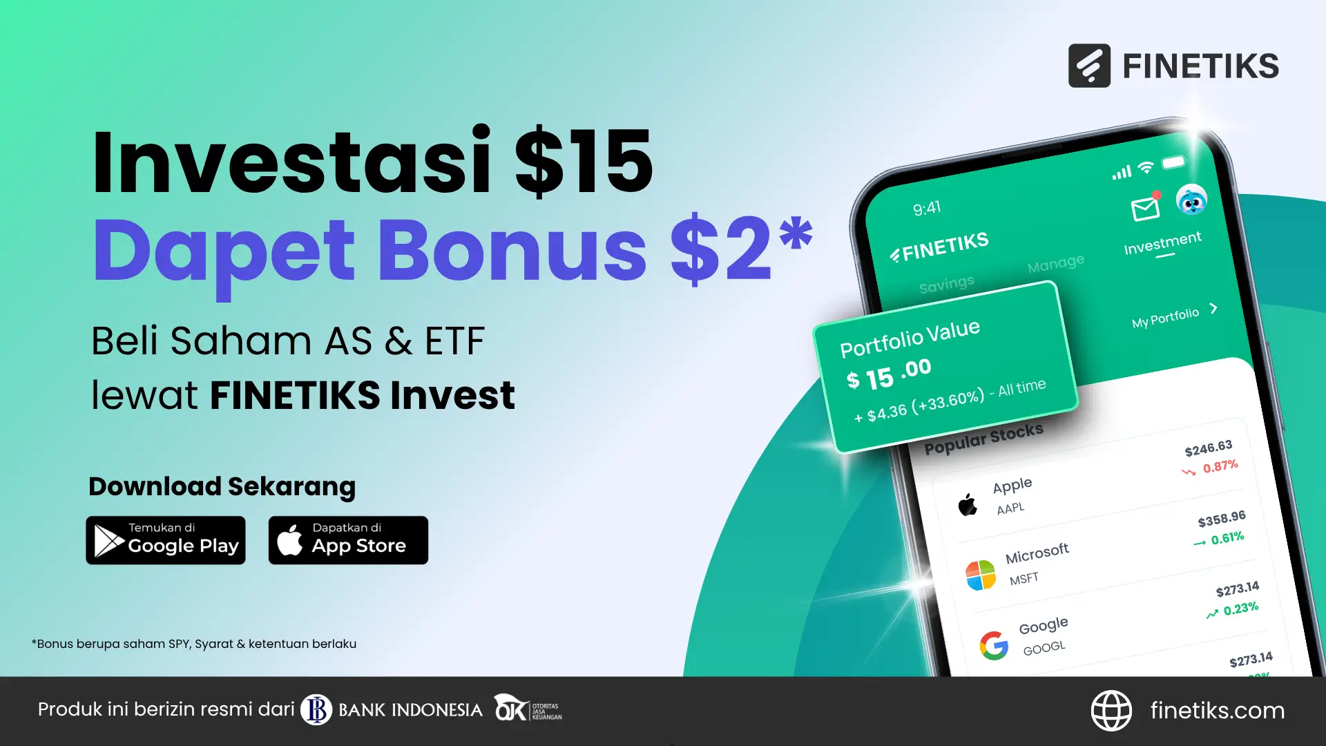 Klaim Bonus Saham SPY Dengan Mulai Investasi Dari $15