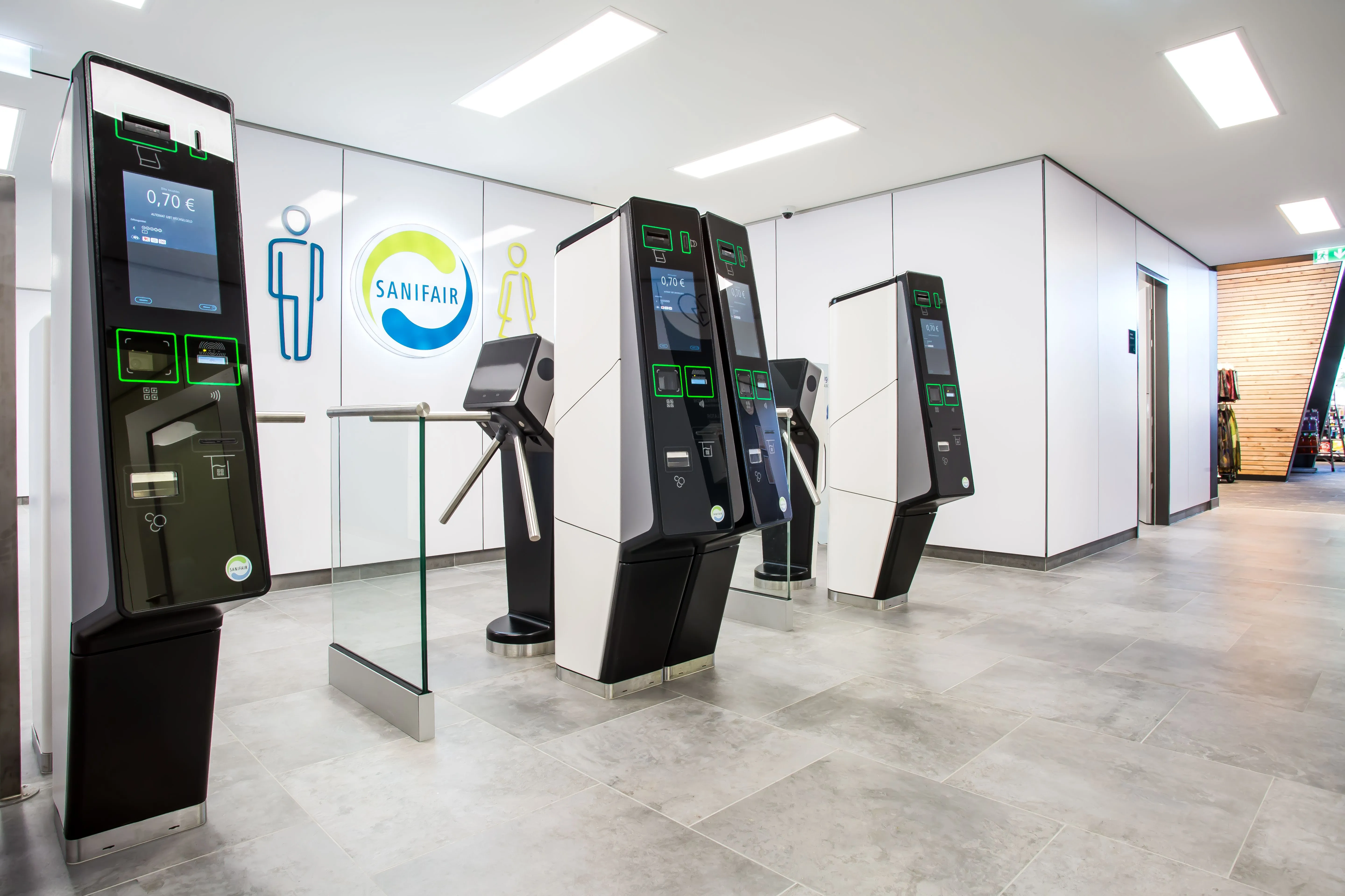 Markenerlebnis statt Schranke. Die neuen Sanifair Terminals