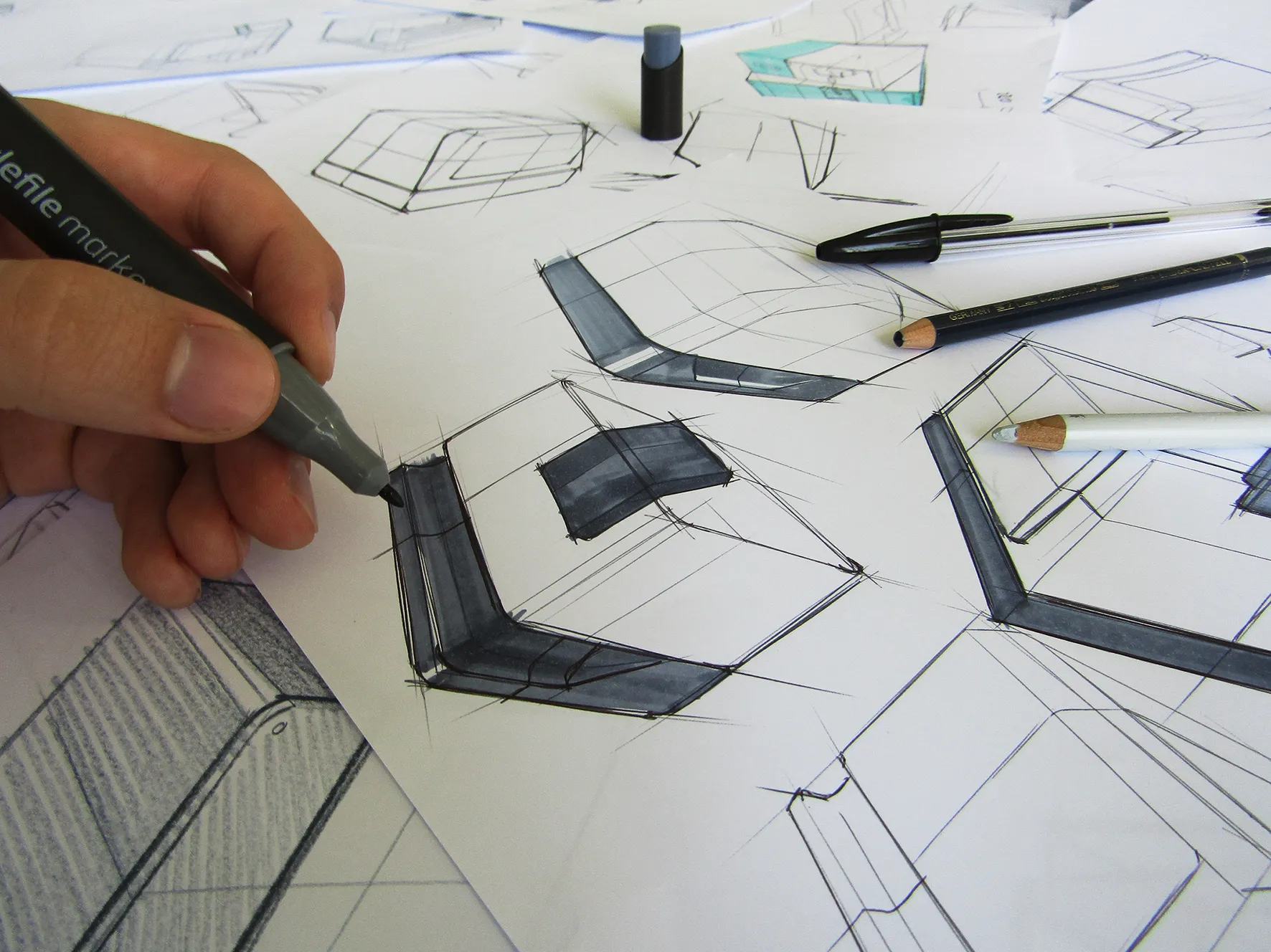 Product design sketches