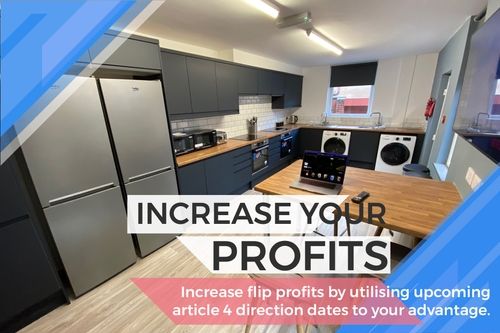Image of an HMO kitchen with the caption "Increase your profits"