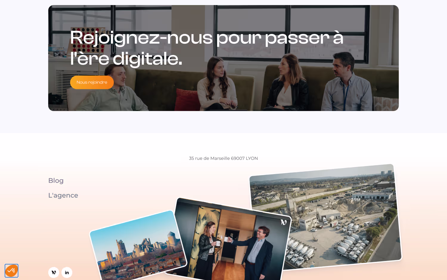 Pied de page (Footer) graphique du site 1817, intégrant des éléments visuels et une navigation claire pour une fin de parcours utilisateur optimisée.