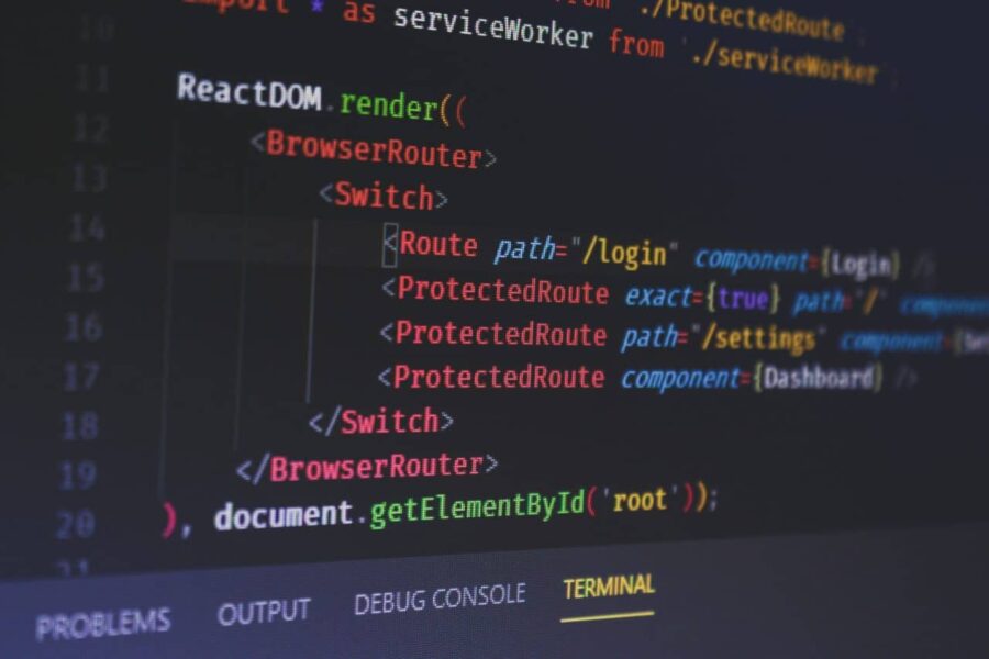 Illustration de code React.