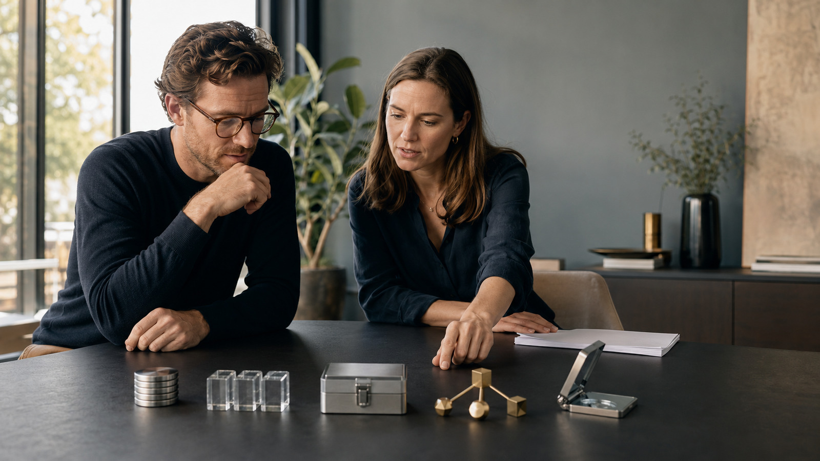 Founder and finance adviser comparing five tokenized fundraising structures