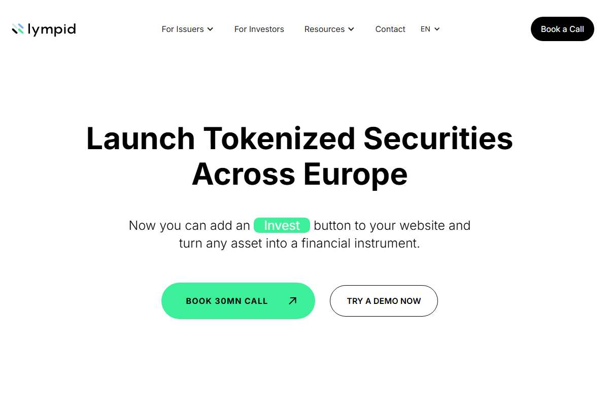 Lympid Labs Lda has been registered with BaFin as a MiFID tied agent under registration number 80181928. This regulatory milestone strengthens Lympid’s European tokenization infrastructure by connecting its white-label technology with a regulated framework for the distribution and intermediation of eligible financial instruments.