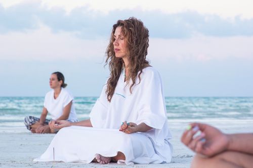 Sunset meditation in Holbox