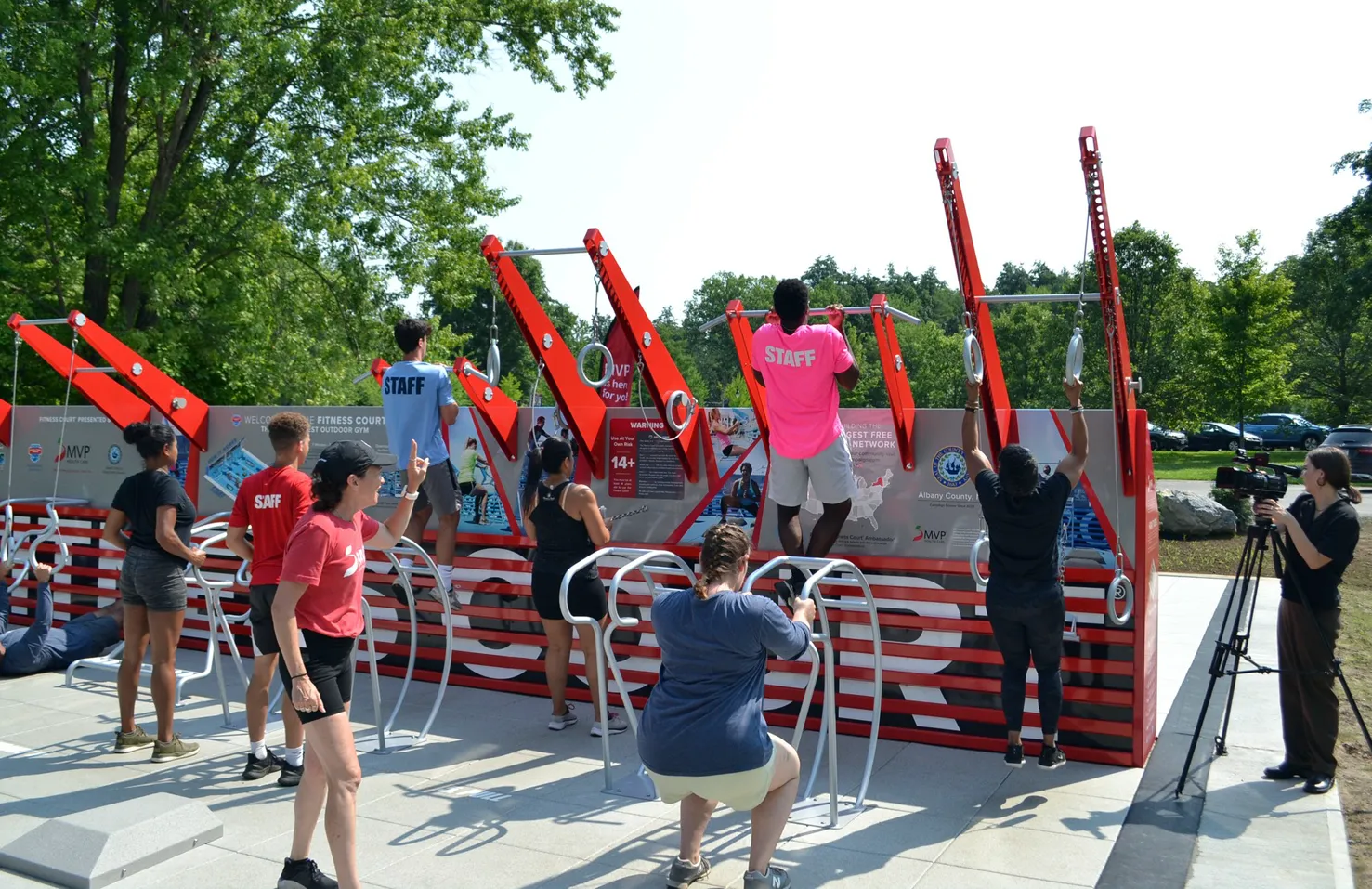 people on Fitness Court