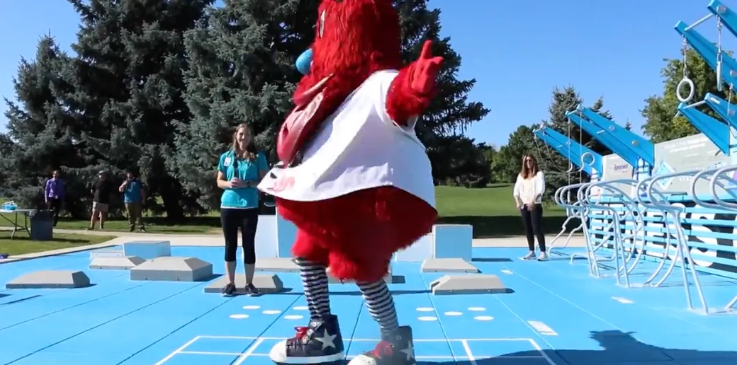 Reno Aces mascot Archie joined in on the fun.