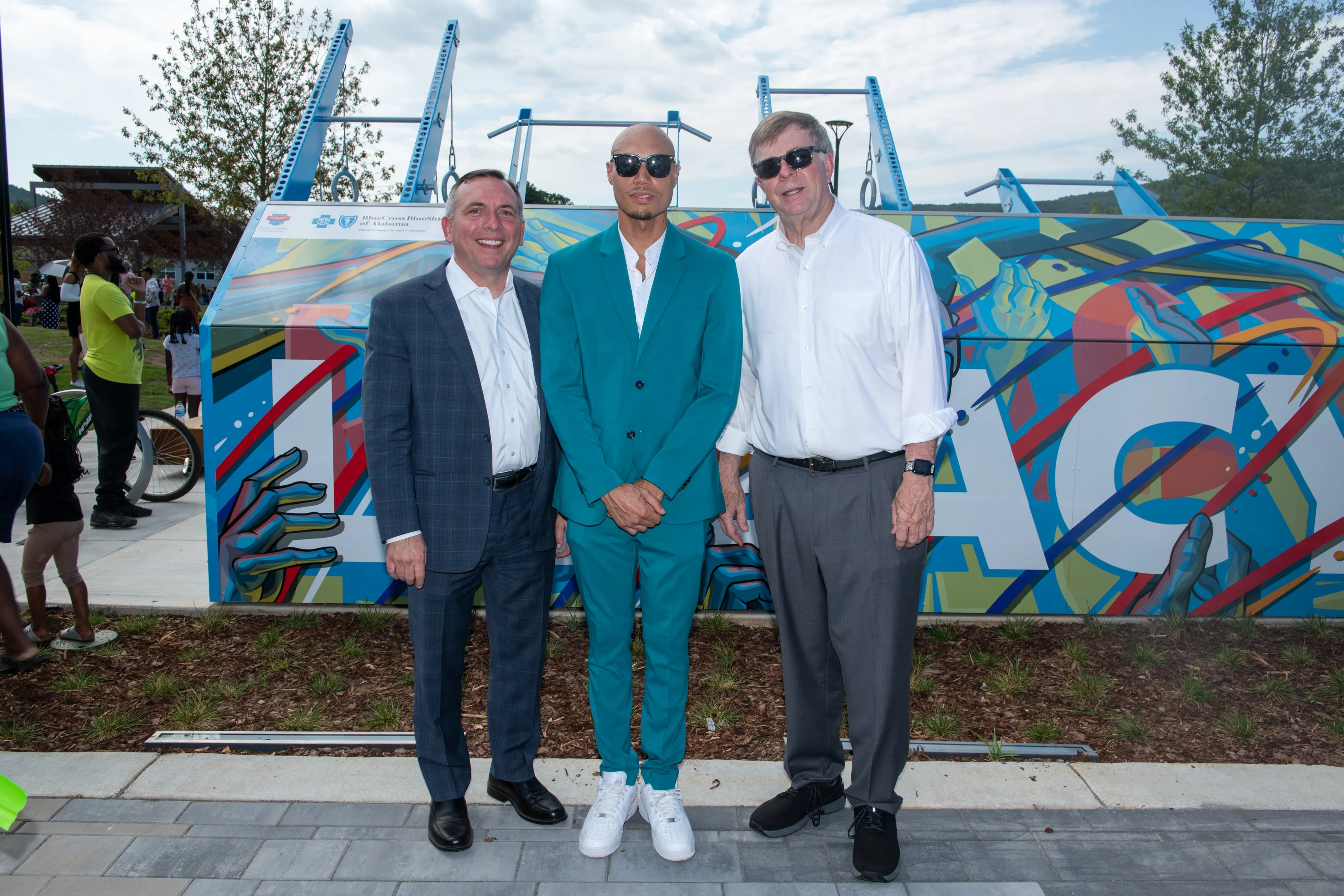Fresko with local officials at Legacy Park's launch day event 