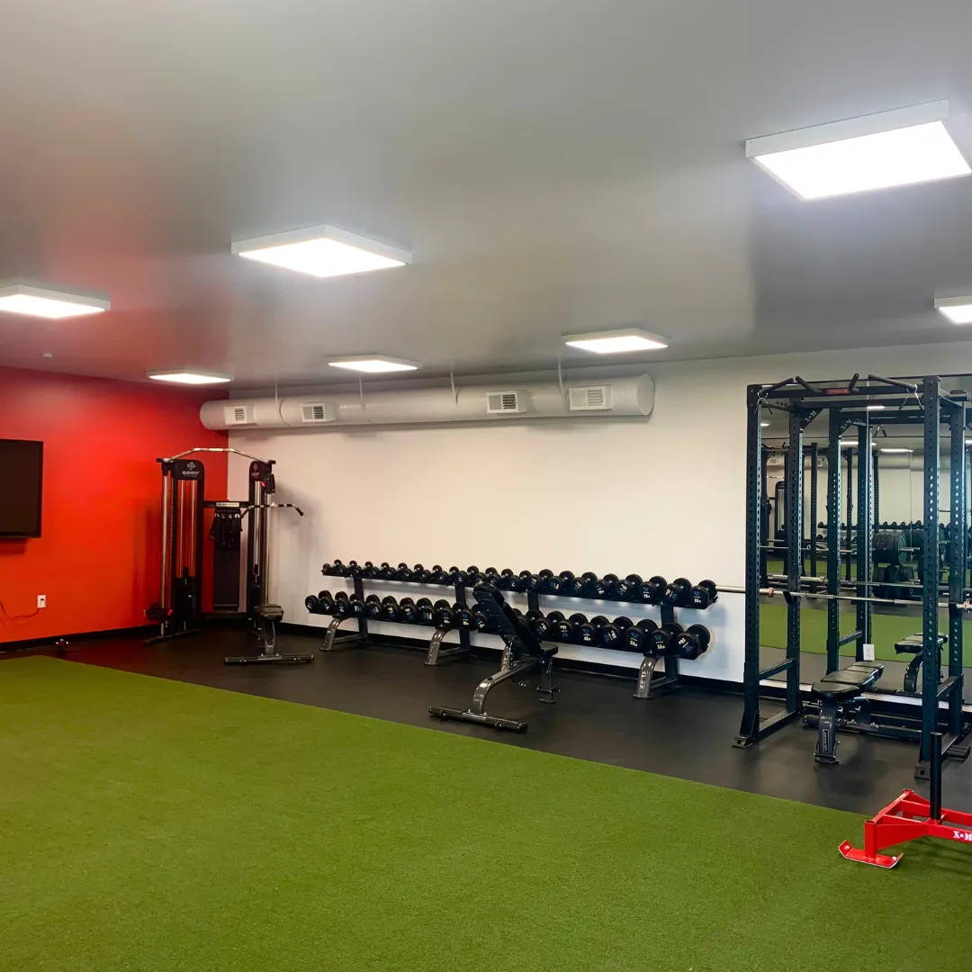 Image of HoopLife's Training Centre with a Large Logo Sign