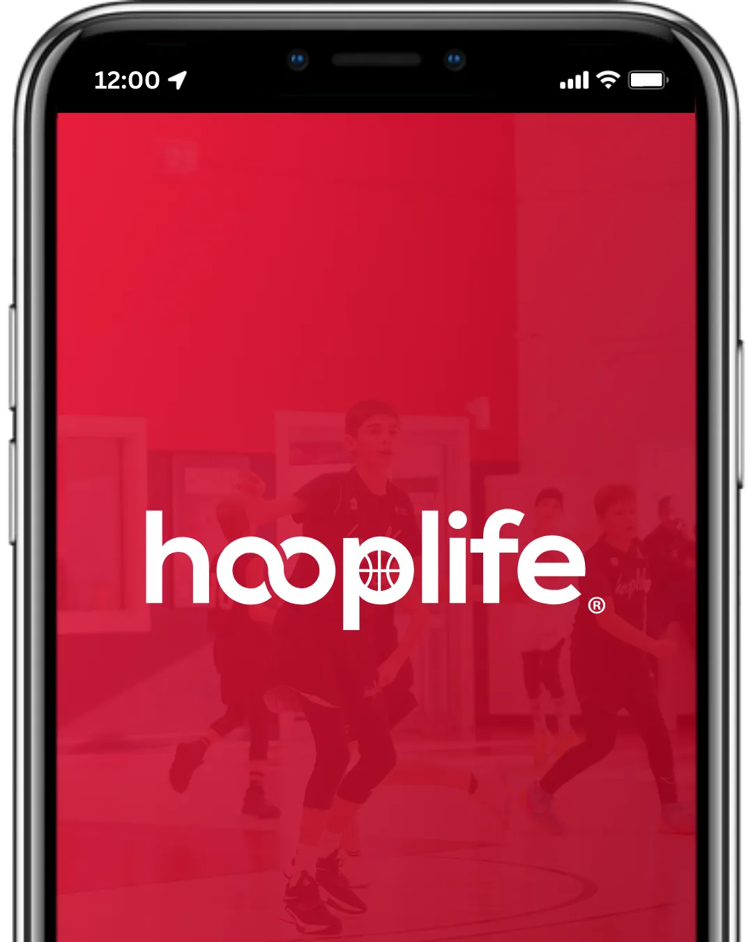 iPhone with HoopLife App on it