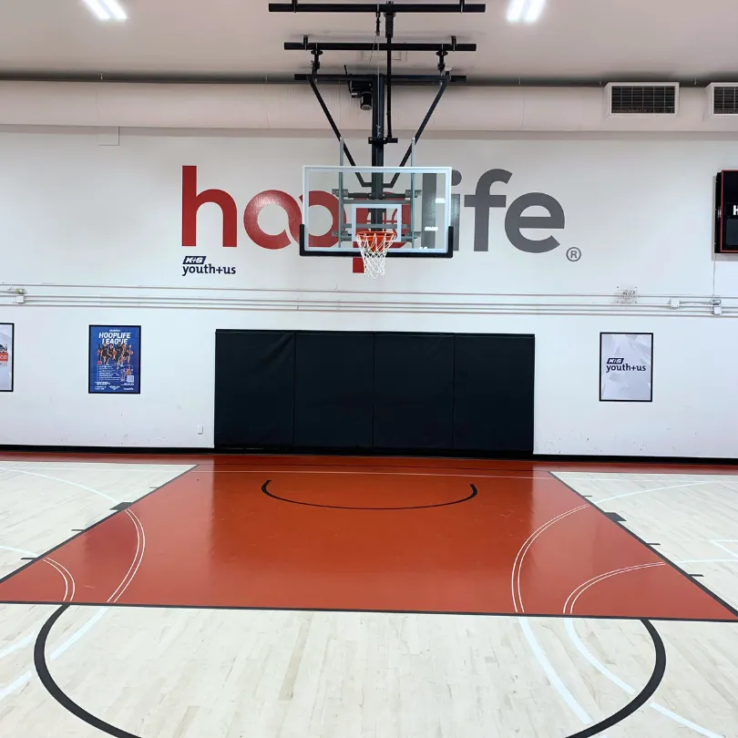Image of HoopLife Gymnasium with K+S Youth+Us Logo