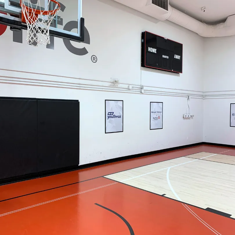 Image of HoopLife Gymnasium with K+S Youth+Us Logo