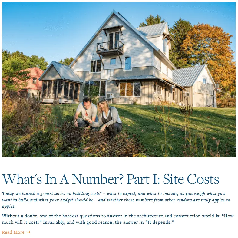 What's In A Number? Part I: Site Costs