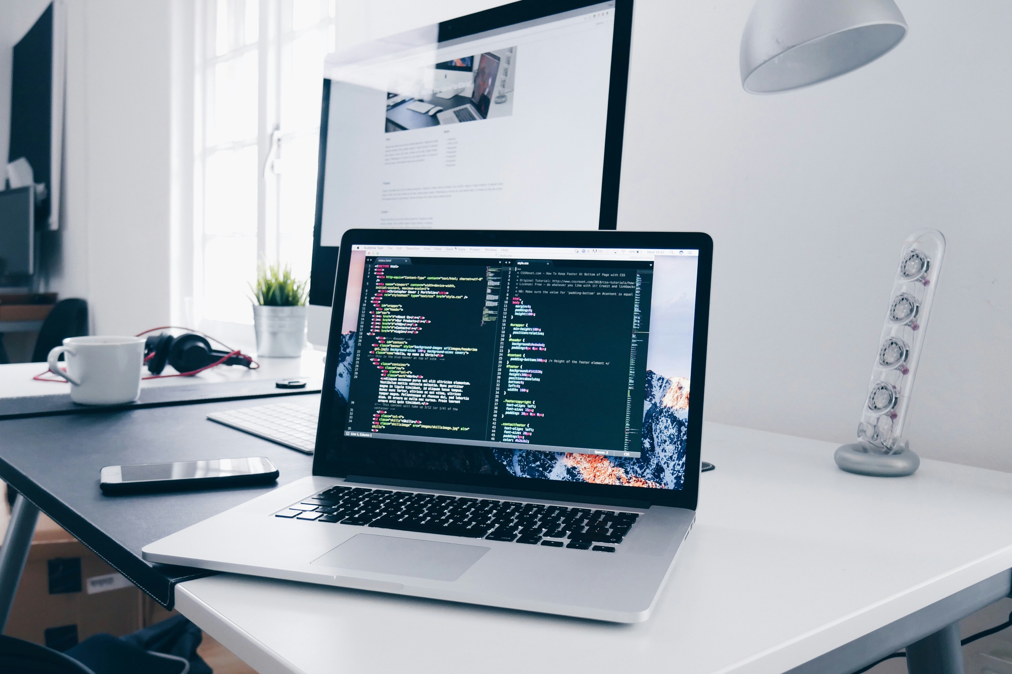 Laptop placed on the table while running Terraform Test