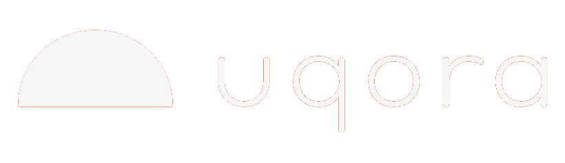 Uqora logo in white