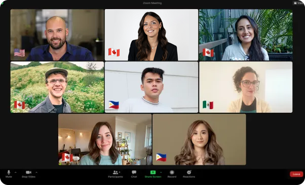 Remote employees on Zoom