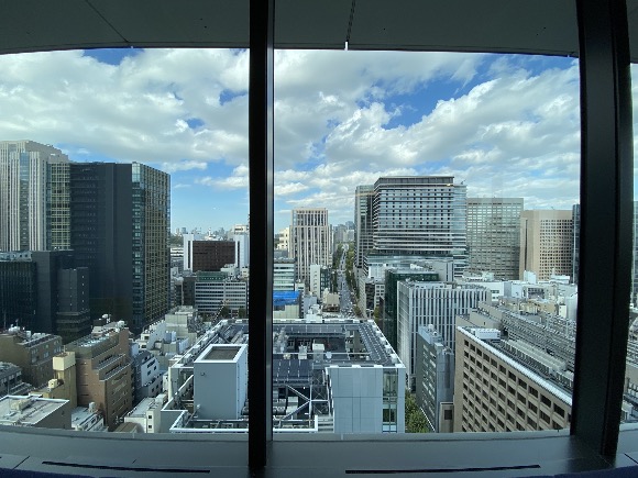 View of Tokyo skyscrapers from inside an office building in Minato, taken during my internship in Japan