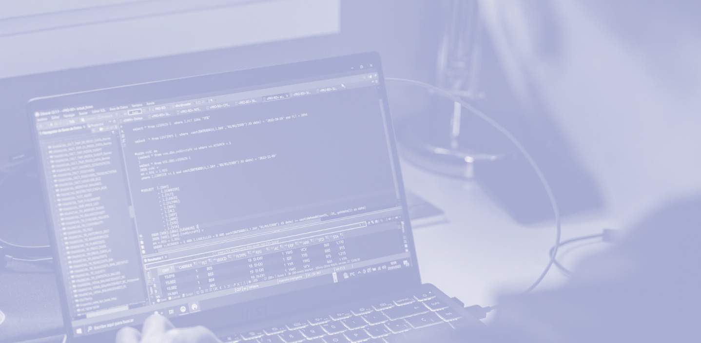 A laptop showing code work needed for data services.