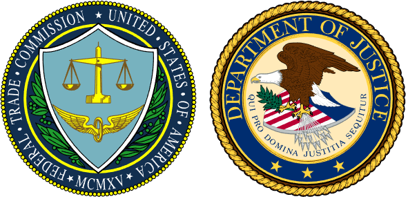 FTC and DOJ logo emblems
