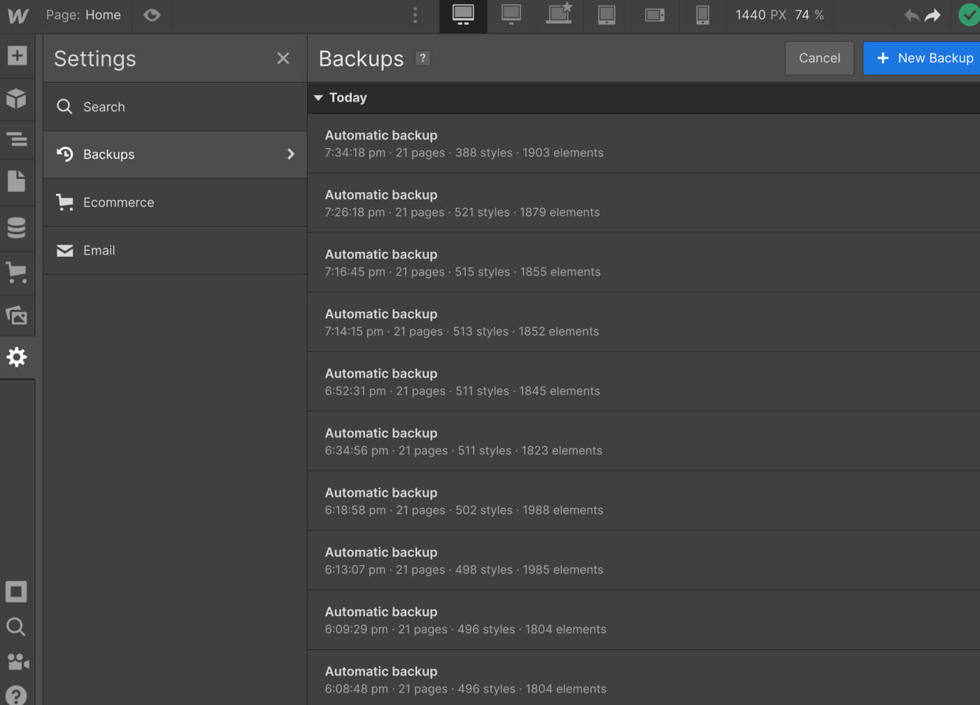 Backups - Videogame X Webflow Template