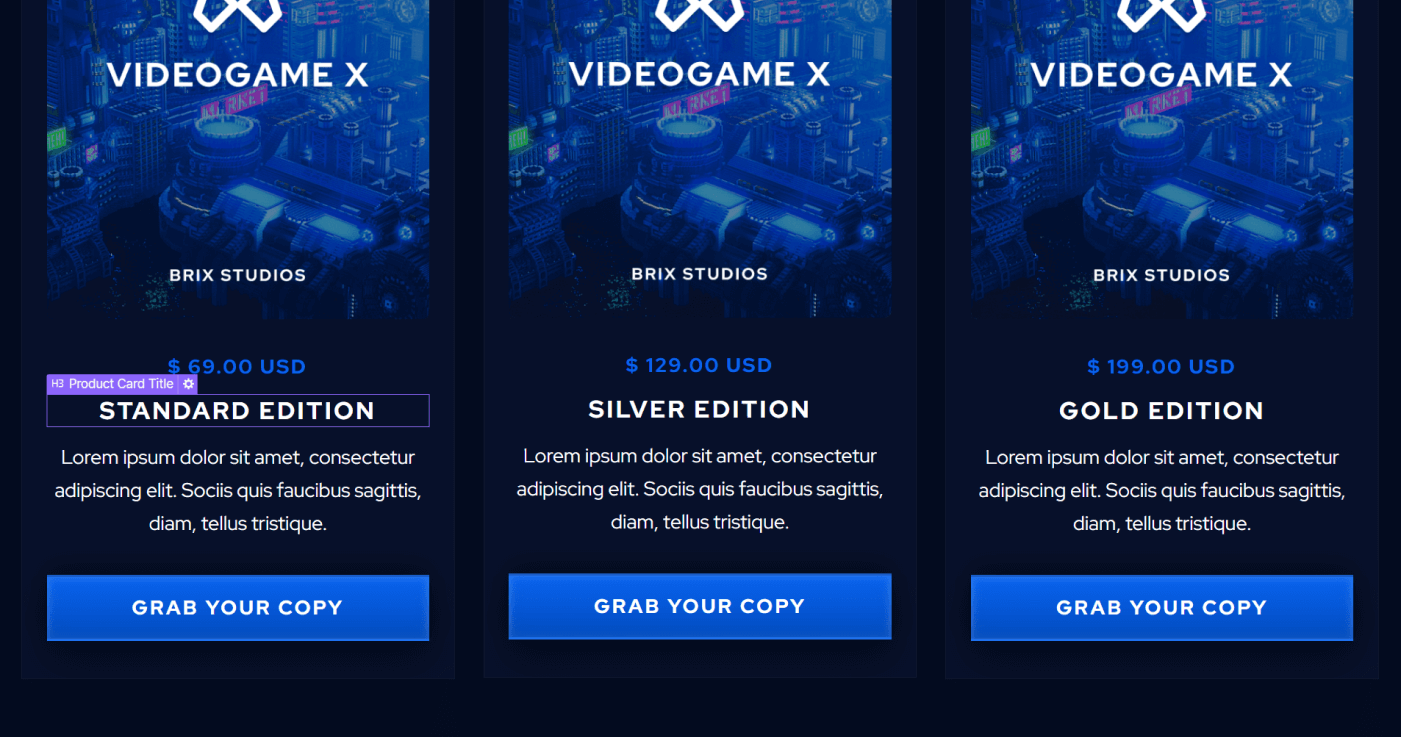 eCommerce Products - Videogame X Webflow Template