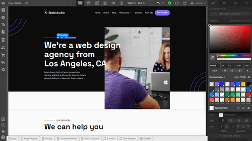Color - Webstudio X Webflow Template