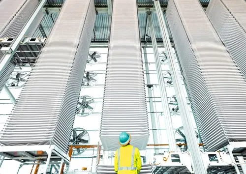 man is working on facility