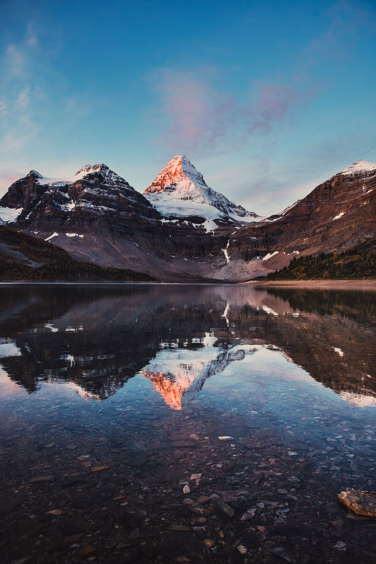 photo of mountains and water