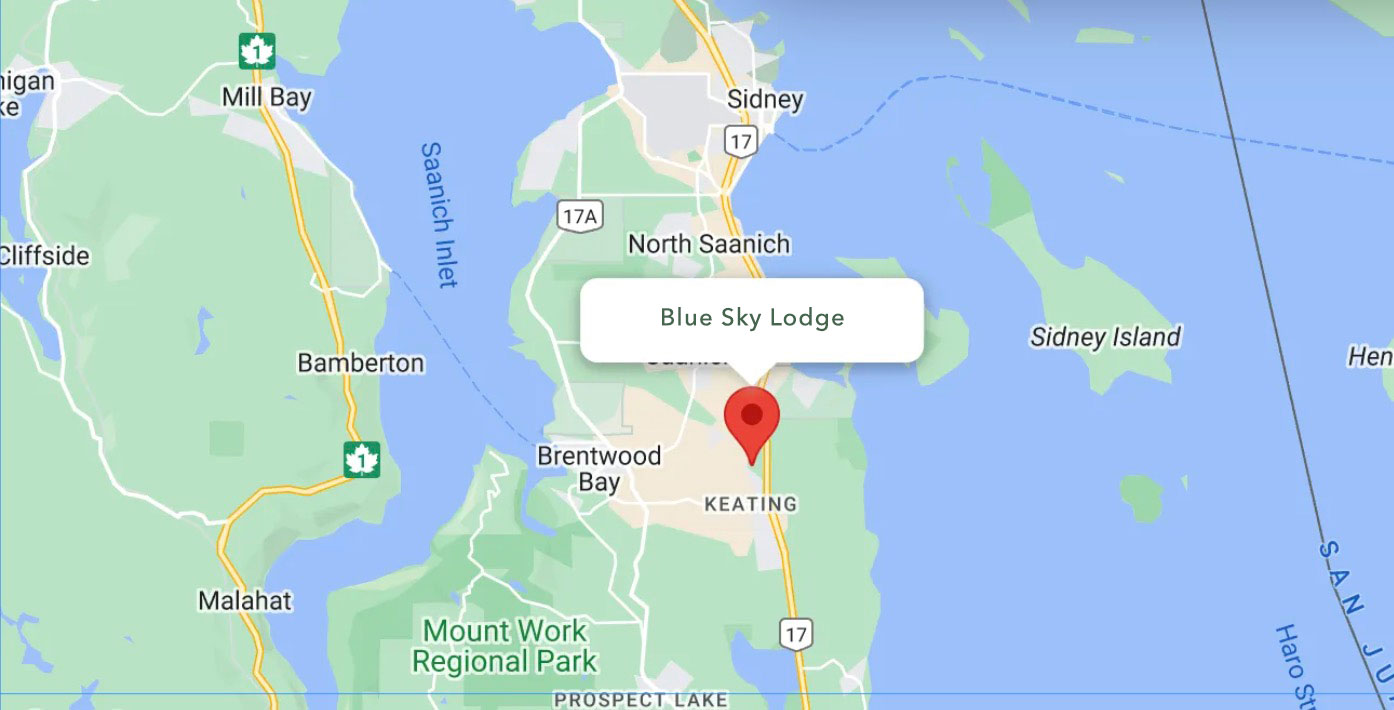 Location of Blue Sky Lodge