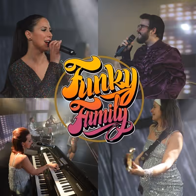 La Funky Family, groupe de musique, cover band, grands succès de l’époque disco et funk, de ABBA au Bee Gees
